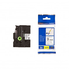 Cinta Brother Tze-FX221 Negro / Blanco 9 mm x 8 m Flexible