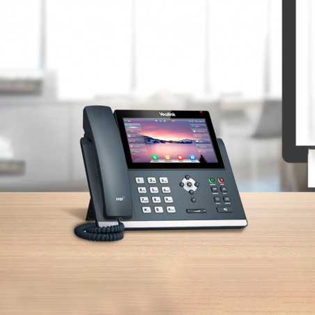 Teléfono Gigabit IP Yealink SIP-T48U POE de 16 líneas