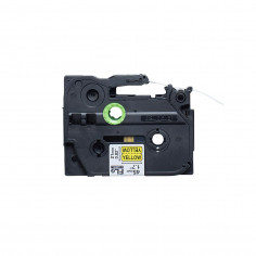Cinta Brother FLe-6511 Negro / Amarillo 21 mm x 4.5 m Bandera 2