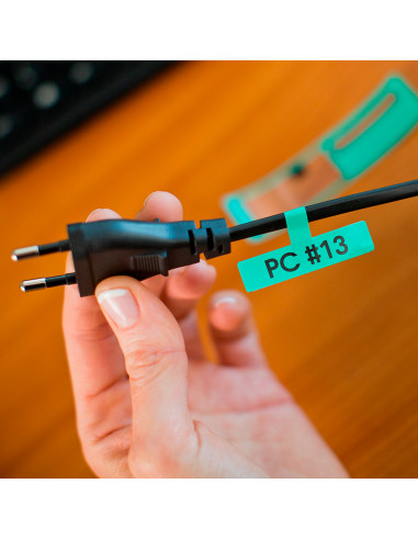 Cinta Brother FLe-7511 Negro / Verde 21 mm x 4.5 m Bandera