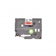 Cinta Brother TZe-431 Negro / Rojo 12 mm de ancho x 8 m de largo - Laminada 2