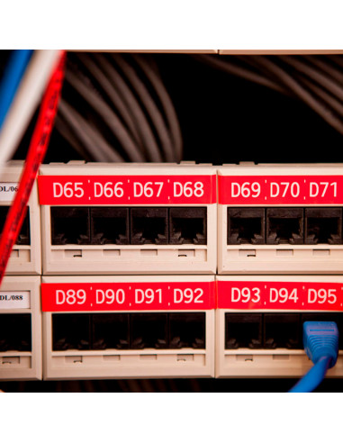 Cinta Brother TZe-435 Blanco / Rojo 12 mm de ancho x 8 m de largo - Laminada Cinta Brother TZe-435 Blanco / Rojo 12 mm de ancho x 8 m de largo - Laminada