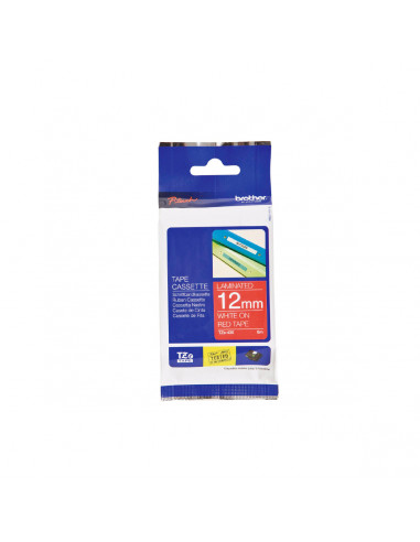 Cinta Brother TZe-435 Blanco / Rojo 12 mm de ancho x 8 m de largo - Laminada Cinta Brother TZe-435 Blanco / Rojo 12 mm de ancho x 8 m de largo - Laminada