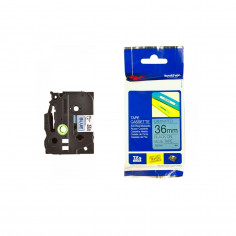 Cinta Brother TZe-561 Negro / Azul 36 mm de ancho x 8 m de largo - Laminada