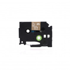 Cinta Brother TZe-MQ835 Blanco / Dorado 12 mm de ancho x 5 m de largo - Laminada 2