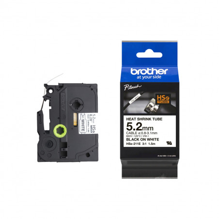 Cinta Tubular Brother HSE-211E Termocontraíble 5.2mm x 1.5m