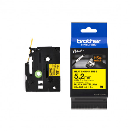 Cinta Tubular Brother HSE-611E Termocontraíble 5.2mm x 1.5m