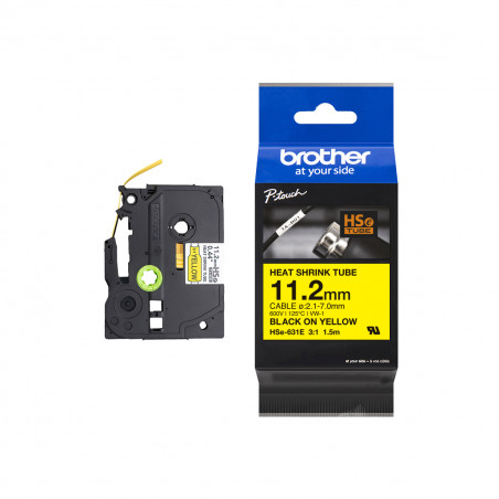 Cinta Tubular Brother HSE-631E Termocontraíble 11.2mm x 1.5m