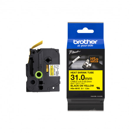 Cinta Tubular Brother HSE-661E Termocontraíble 31mm x 1.5m