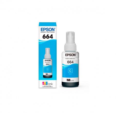 Botella de tinta EPSON T664220-AL Cian Para L200/L210/L355/L555