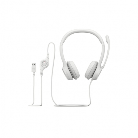 Auriculares Logitech H390 STEREO USB Blanco