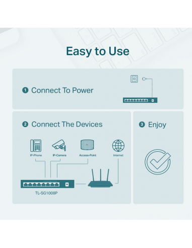 Switch TP-LINK TL-SG1008P 8 Puertos... Switch TP-LINK TL-SG1008P 8 Puertos...