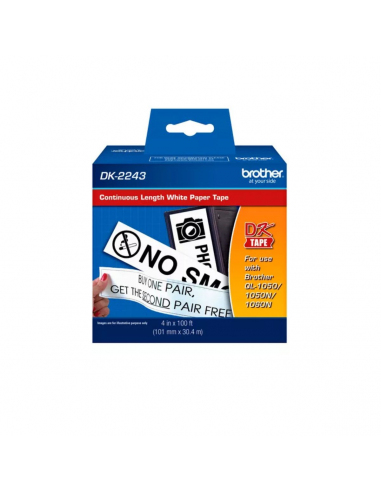 Cinta continua papel blanca Brother DK-2243 102mm