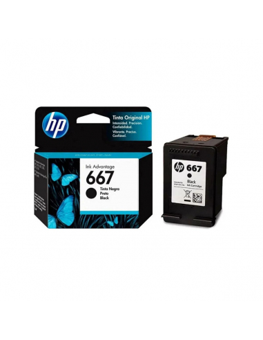 Cartucho de Tinta HP 667 Negro Original 3YM79AL