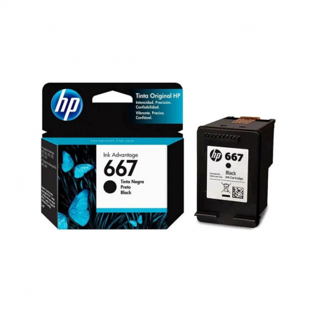 Cartucho de Tinta HP 667 Negro Original 3YM79AL
