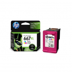 Cartucho de Tinta HP 667XL Tricolor Original 3YM80AL 2