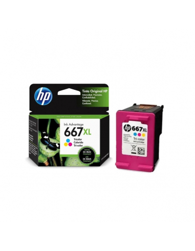 Cartucho de Tinta HP 667XL Tricolor Original 3YM80AL