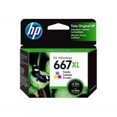 Cartucho de Tinta HP 667XL Tricolor Original 3YM80AL
