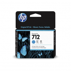 Cartucho de Tinta HP 712 Cian Original 3ED67A