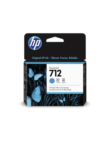 Cartucho de Tinta HP 712 Cian Original 3ED67A