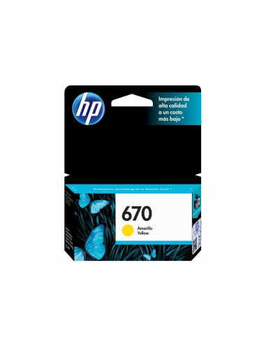 Cartucho de Tinta HP 670 Amarillo Original CZ116AL