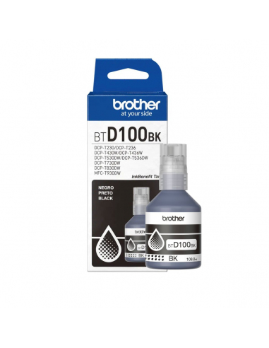 Botella de Tinta Brother BTD100BK Negro Original
