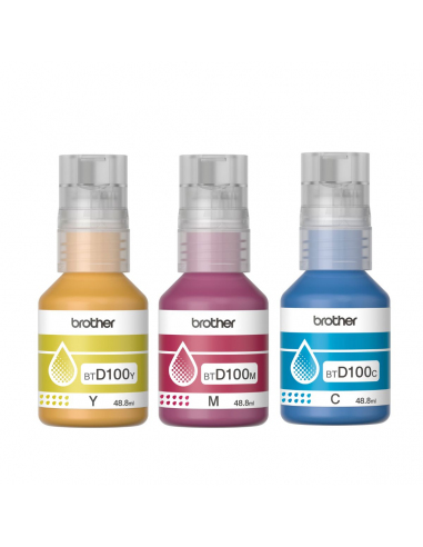 Kit de Botellas de Tinta Brother BTD100C 3 colores Original