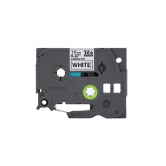 Cinta Brother TZe-231 Negro / Blanco 12mm de ancho x 8 m de largo - Laminada 2