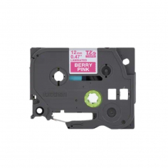 Cinta Brother TZe-MQP35 Blanco / Fucsia 12mm de ancho x 5 m de largo - Laminada 2