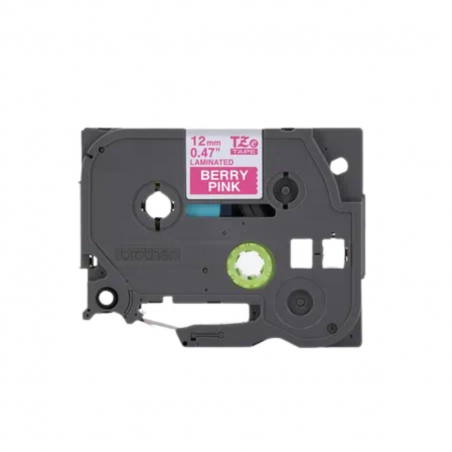 Cinta Brother TZe-MQP35 Blanco / Fucsia 12mm de ancho x 5 m de largo - Laminada Cinta Brother TZe-MQP35 Blanco / Fucsia 12mm de ancho x 5 m de largo - Laminada