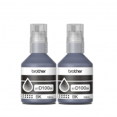 Kit de Botellas de Tinta Brother BTD100BK Negro Original Pack x2U 2