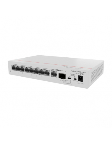 Switch Huawei S110-8P2ST 8 Puertos RJ-45 y 1 Puerto SFP Switch Huawei S110-8P2ST 8 Puertos RJ-45 y 1 Puerto SFP