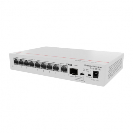 Switch Huawei S110-8P2ST 8 Puertos RJ-45 y 1 Puerto SFP Switch Huawei S110-8P2ST 8 Puertos RJ-45 y 1 Puerto SFP