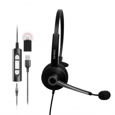 Auriculares Headset Riku RKP-681-U3-C Monoaural
