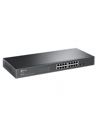 Switch TP-LINK TL-SG2218 JetStream de 16 Puertos Gigabit y 2 Ranuras SFP Switch TP-LINK TL-SG2218 JetStream de 16 Puertos Gigabit y 2 Ranuras SFP