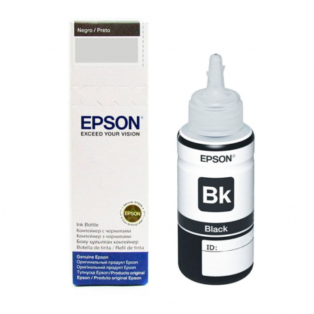Botella de tinta EPSON T673120-AL Negro Para L800, L810, L850, L1800