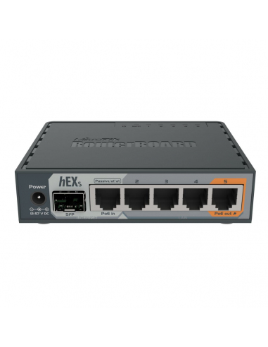 Router MikroTik RB760IGS hEX S - 5 Puertos Ethernet 1 Puerto SFP