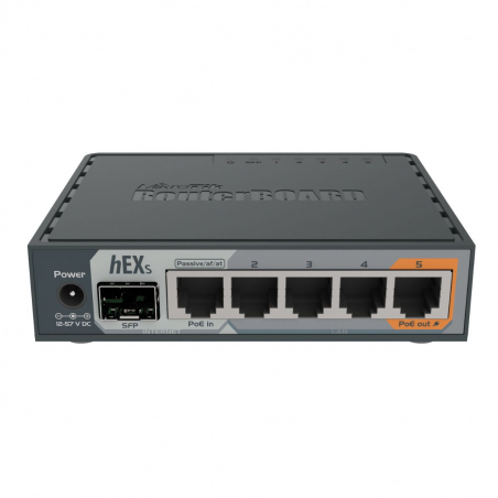 Router MikroTik RB760IGS hEX S - 5 Puertos Ethernet 1 Puerto SFP