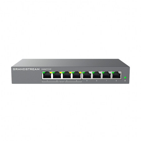Switch Grandstream GWN7711P - 8 Puertos Gigabit Ethernet - 4 Puertos PoE