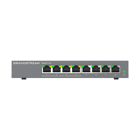 Switch Grandstream GWN7711P - 8 Puertos Gigabit Ethernet - 4 Puertos PoE