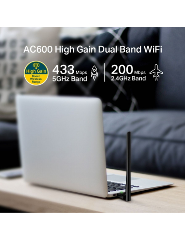 Adaptador TP-LINK Archer T2U Plus - Inalámbrico de Doble Banda