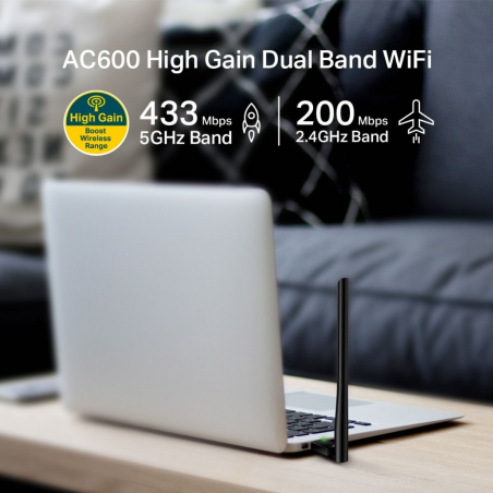 Adaptador TP-LINK Archer T2U Plus - Inalámbrico de Doble Banda