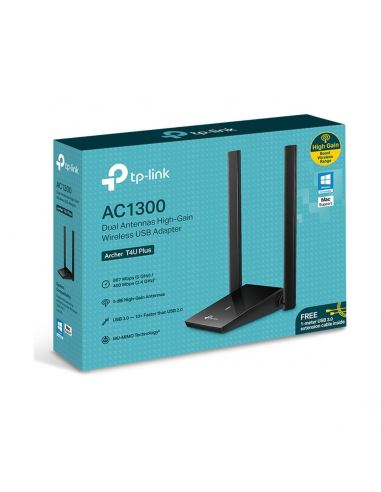 Adaptador USB TP-LINK Archer T4U Plus AC1300 - Inalámbrico de Doble Banda