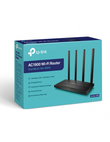 Router TP-LINK Archer C80 AC1900 - MU-MIMO Inalámbrico