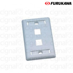 Faceplate Furukawa 2 Posiciones Blanco 35050053 2
