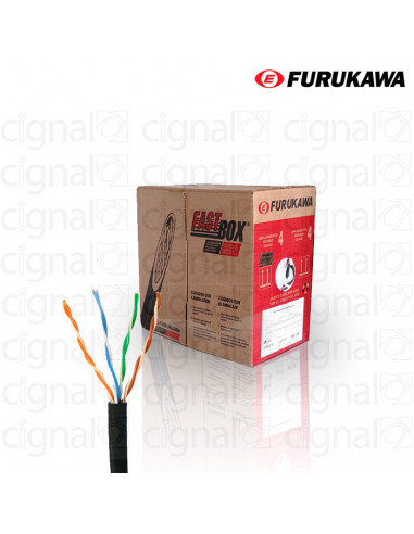 Bobina de Cable SOHO Furukawa UTP Cat. 5e Externo Negro