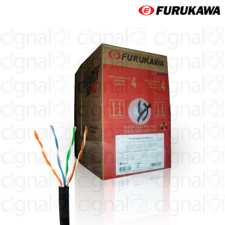 Bobina de Cable SOHO Furukawa UTP Cat. 5e Externo Negro