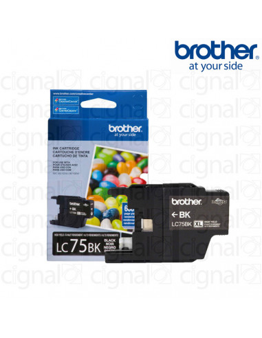 Cartucho de tinta Brother LC 75BK XL Negro