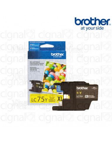 Cartucho de tinta Brother LC 75Y XL Amarillo