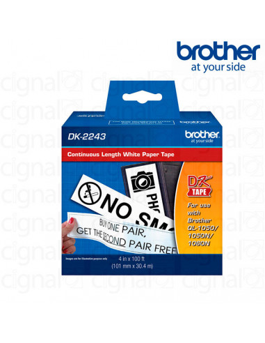 Cinta continua papel blanca Brother DK-2243 102mm